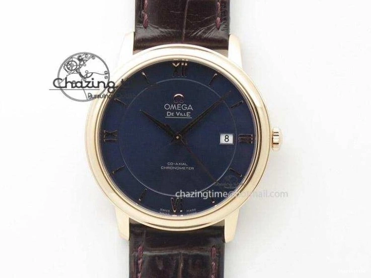 0124 WeatherProof De Ville Power Reserve YG MKF 1:1 Best Edition Black Dial on Black Leather Strap A 7758